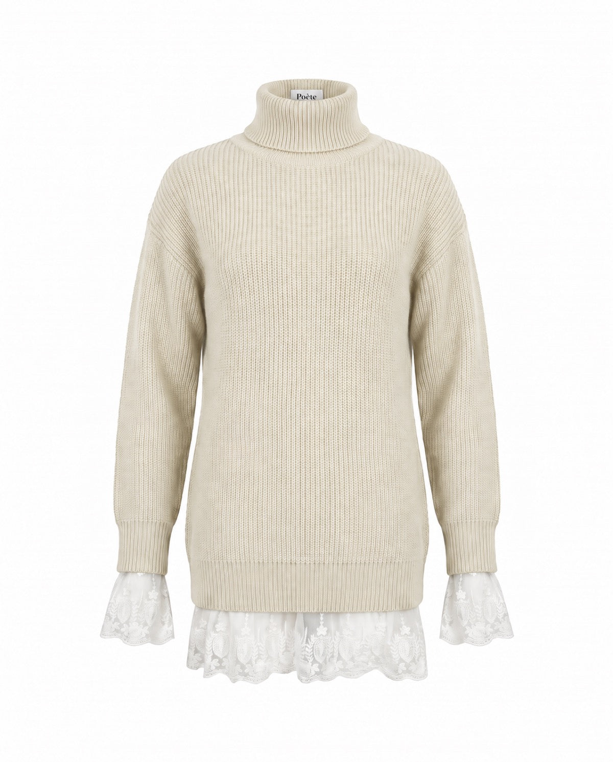 Vestido de punto Séraphine beige claro, vista frontal de producto